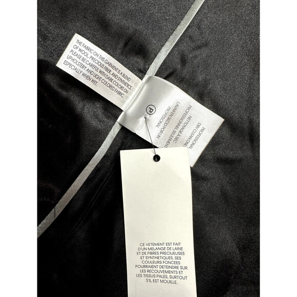 Calvin Klein Single Breasted Cashmere Wool Blend Reefer Coat Black Size 6 $400 - Picture 8 of 15